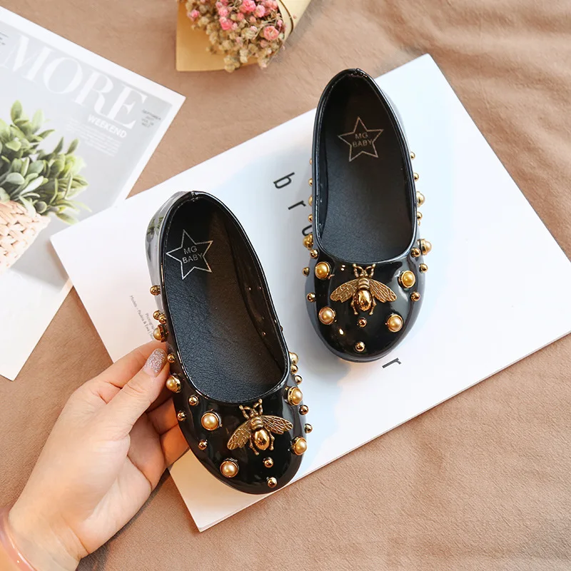 Осень 2020 детская обувь для девочек из искусственной кожи модная маленькая пчела