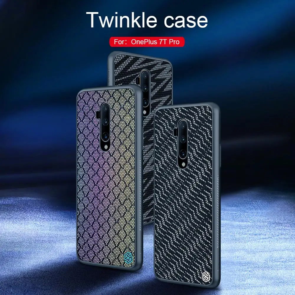 Для OnePlus 7T Pro чехол NILLKIN мерцающий для задняя крышка coque capas Nilkin светоотражающий