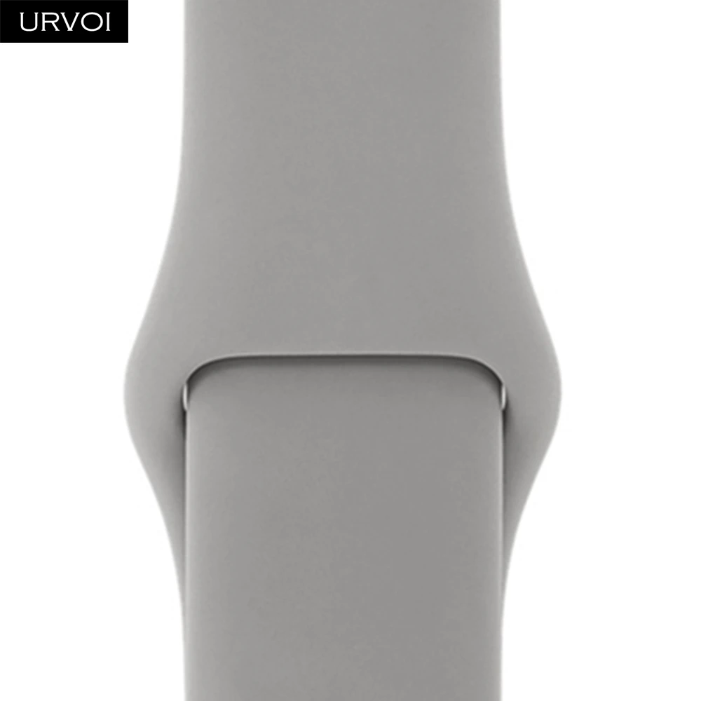 Concrete Спортивный ремешок URVOI для apple watch 5, 4, 3, 2, 1, силиконовый ремешок для iWatch 40 мм, 44 мм, застежка на булавке и застежке, новинка, сосновый зеленый - Цвет ремешка: Concrete