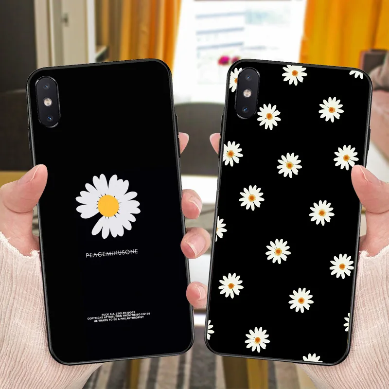 Kncaneo Small daisies Matte Cases for5S SE 6 6S Soft TPU Silicone Rubber phone case cover for iPhone 7 8 plus X Xs 11 Pro Max XR | Мобильные