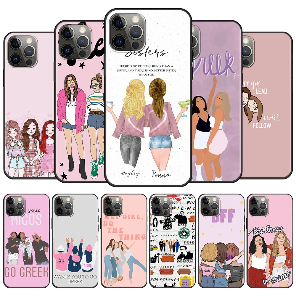 

Phone Case For iPhone 13 12 11 Pro Max 12 13 Mini X XR XS Max 6 6S 7 8 Plus 5 5S SE(2020) Silicone Girls Friends Forever