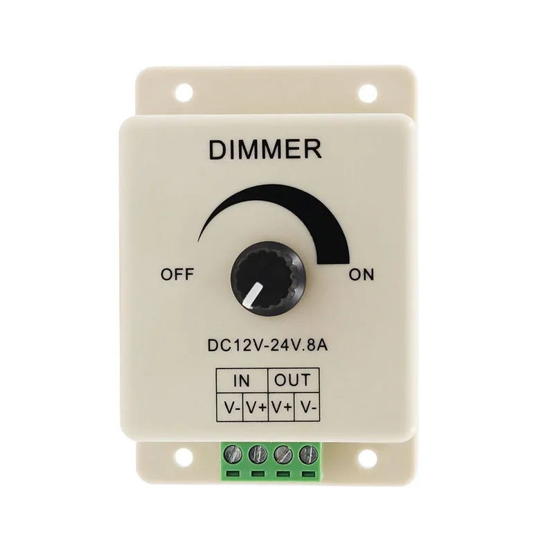 

LED light Dimmer Switch Light Power Supply Controller DC 12V 24V 8A Adjustable Brightness Lamp Strip Driver LED Light c1