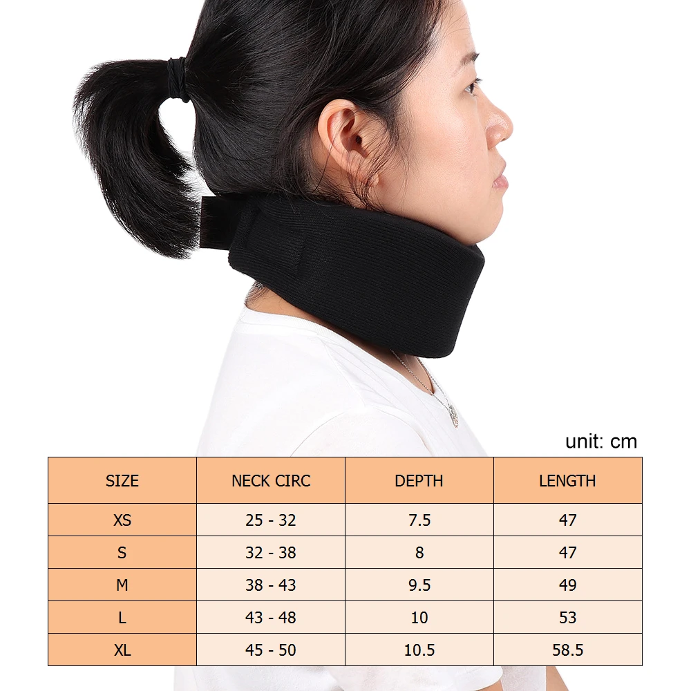 

Foam Cervical Collar Neck Brace Neck Guard Support for Neck Pain Relief Recovery