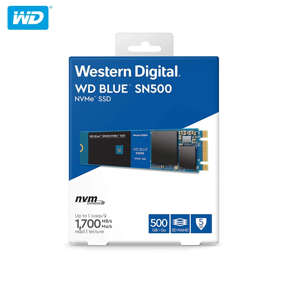 100% оригинал Western Digital Blue SN500 SSD 250 ГБ 500 Гб M.2 2280 NVMe PCIe Gen3 * 2 Внутренний твердотельный