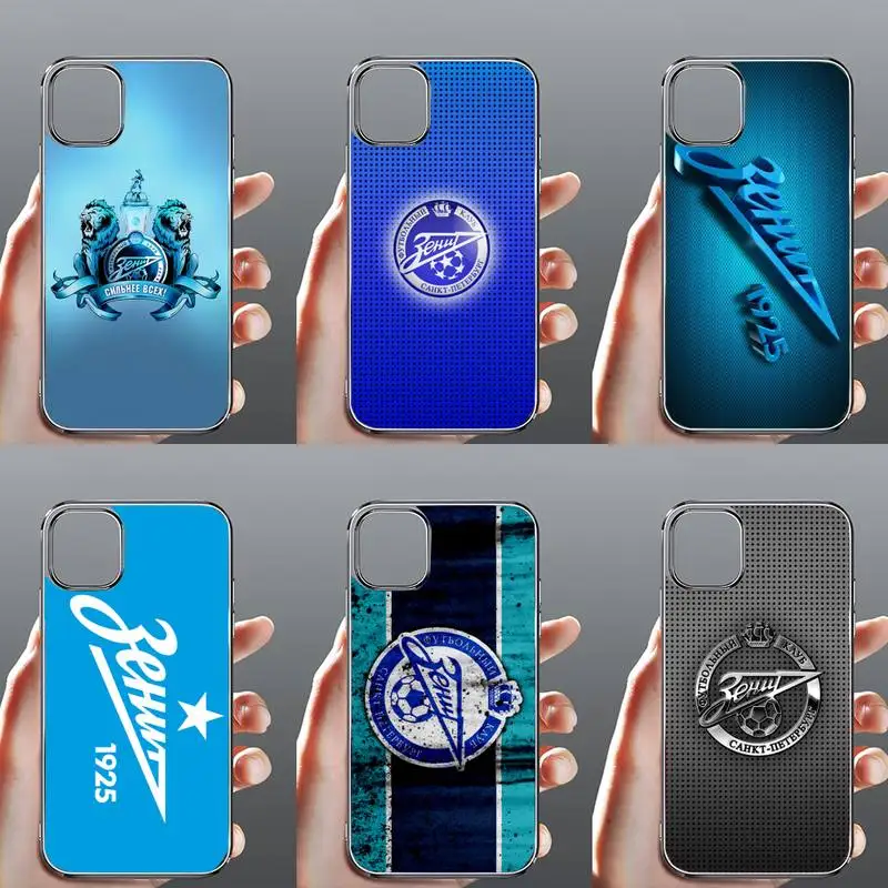 Чехол для телефона blue art FC Zenit Saint прозрачный iPhone Samsung 11 12 6 7 8 9 30 Pro X Max XR Plus