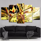 Настенная картина из 5 предметов HD с изображением персонажей мультфильмов Сен-Сейя, рыцари зодиака, современная картина для детской комнаты, декоративная рамка для дома