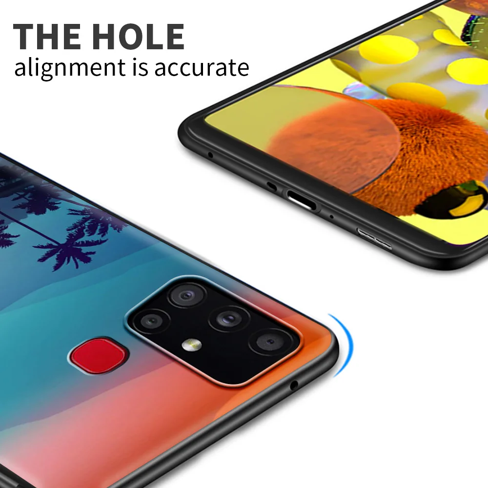 

Sunset On Sea Palm Tree Case For Samsung Galaxy A51 A71 A21s A31 A32 5G A41 A11 M31 M51 M31s A91 A81 A12 A01 Phone Cover Funda