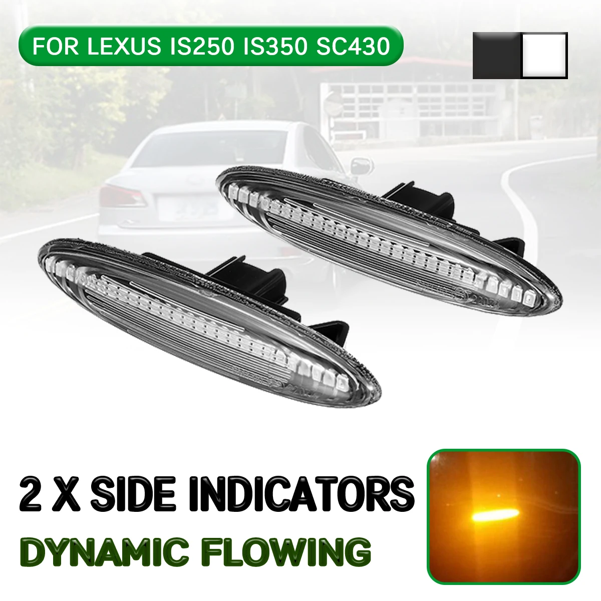 

Светодиодный динамический Боковой габаритный фонарь светильник течет поворотов светильник лампа для Lexus IS250 IS350 SC430 E350 для Toyota Highlander Kluger