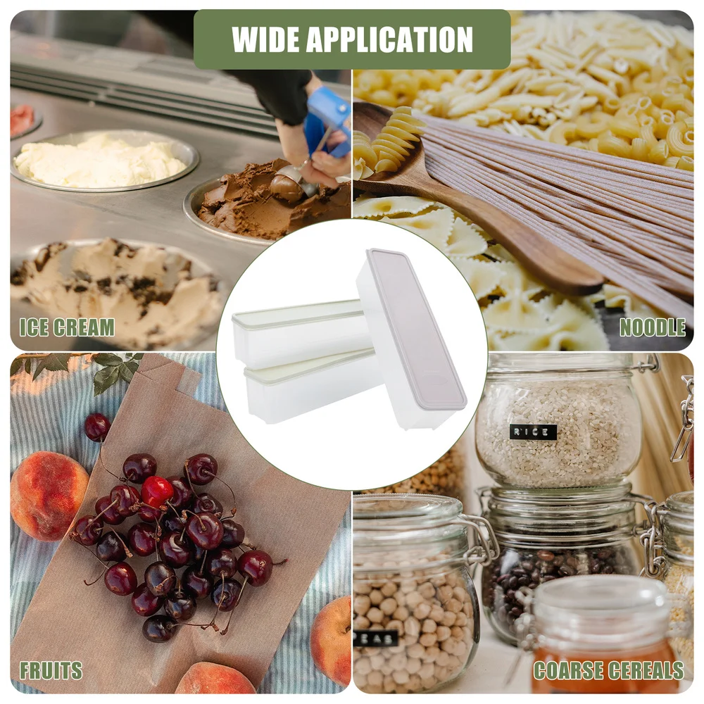 

3Pcs Practical Ice Cream Keeper Fridge Keep Fresh Box Food Container