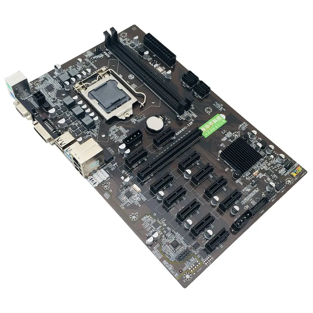 

Материнская плата для майнинга B250 EXPERT 12 PCIE Rig BTC ETH материнская плата для майнинга LGA1151 USB 3,0 SATA3 Intel B250M DDR4 максимум 16G