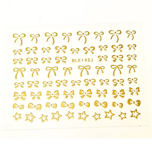 Самые популярные 3D накладные ногти с бантом сердцем декоративные наклейки для