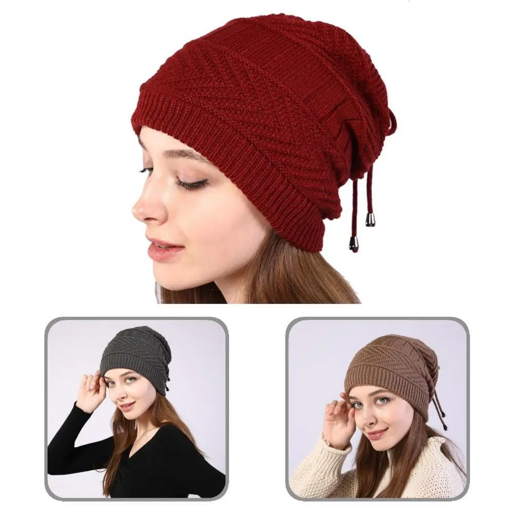 

Popular Women Scarf Thick Lady Windproof Warm Hat Scarf Beanie Cap Beanie Hat