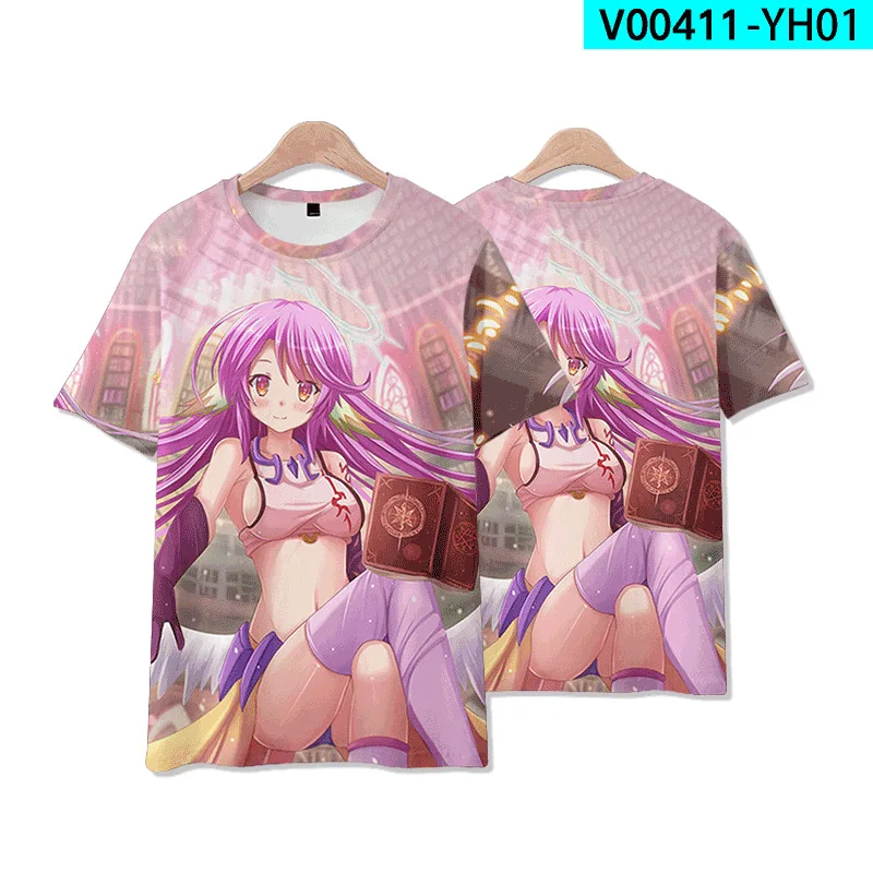 Футболка женская и мужская с 3D-принтом из японского аниме NO GAME LIFE - купить по