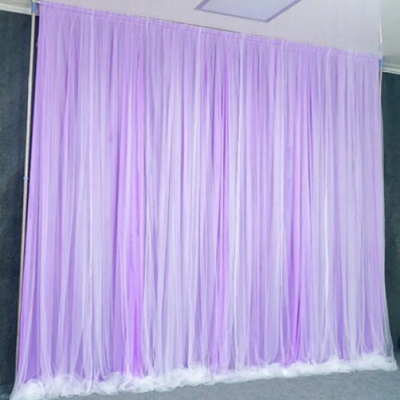 3*3M Background Veil For Wedding Arch decor Stage Welcome Area Decorative Yarn Cloth Curtain Wedding Background Wall