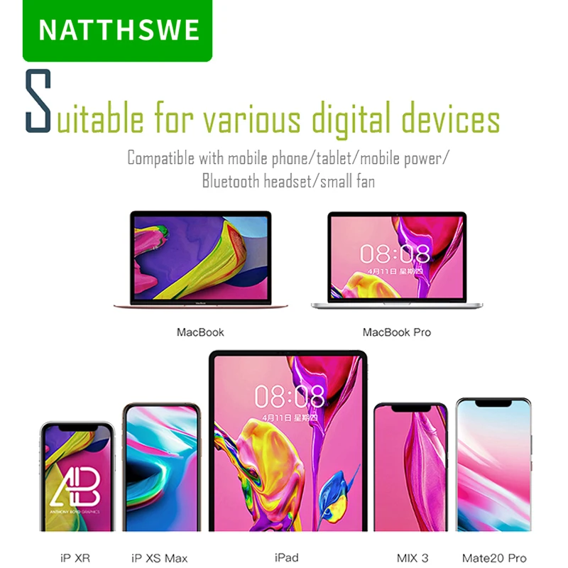 NATTHSWE 5V 2.1A двойное USB зарядное устройство для iPhone 6/6s/7/7 s/7 Plus 8/8 Plus/X Apple-специфическая