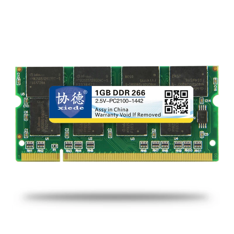 Память xiede для ноутбука ОЗУ DDR 400 МГц 333 266 PC 3200 1 ГБ 512 Мб память Sodimm совместимая с DDR1