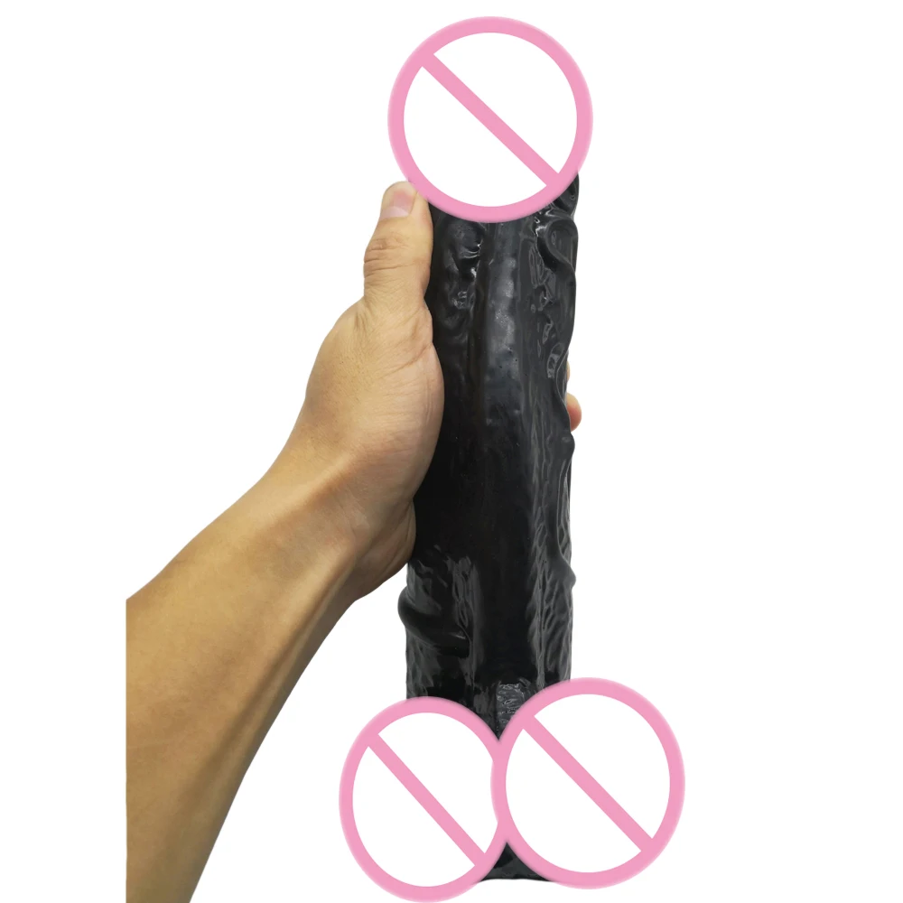 Огромный дилдо для женской мастурбации гигантский супер большой черный