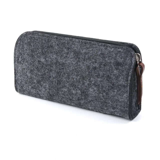Square dark Grey Портативный рулон школьный Карандаш Чехол войлочную ткань ручка сумка для мальчиков и девочек милый большой Ёмкость коробка для карандашей канцелярские Эсколар, сумка для макияжа - Цвет: Square dark Grey
