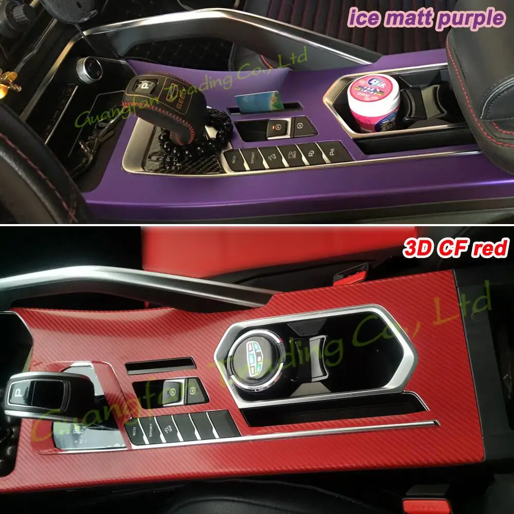 

For Geely Coolray 2019-2021 3D/5D Carbon Fiber Car Interior Cover Center Console Color Sticker Decals Products Parts Accessories