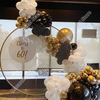 138pcs white wedding party background baby shower 1st birthday celebration decoration black welcome balloon arch garland kits