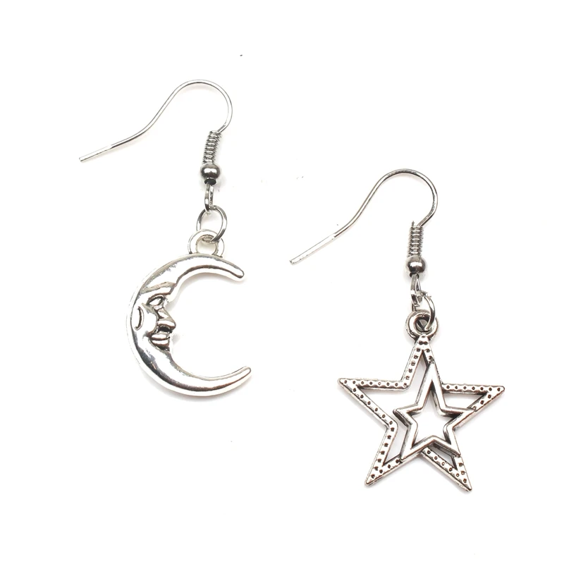 Серьги-подвески в стиле ретро стильные украшения звезда полумесяц языческие или