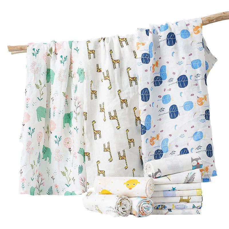 

2 Layers Cotton For Babies Newborn Cocoon Hydrophilic Cloths Muslin Swaddling Baby Blankets For Newborns Baby Swaddle Wrap