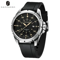 sapphero mens watch 100m waterproof silicone strap minimalist simple advanced classic formal wristwatch business sports watch