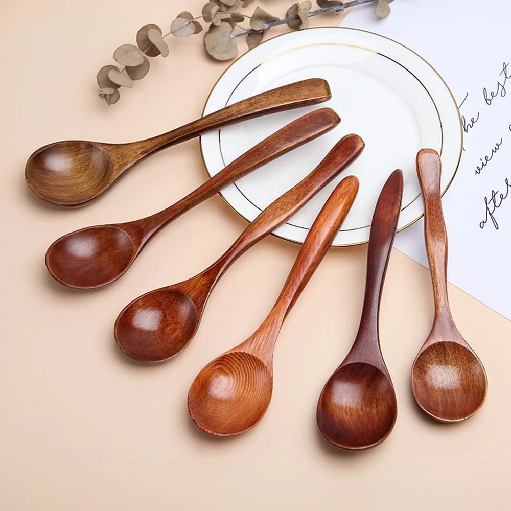 1 шт. деревянная ложка из бамбука Кухня Пособия по кулинарии посуда инструмент