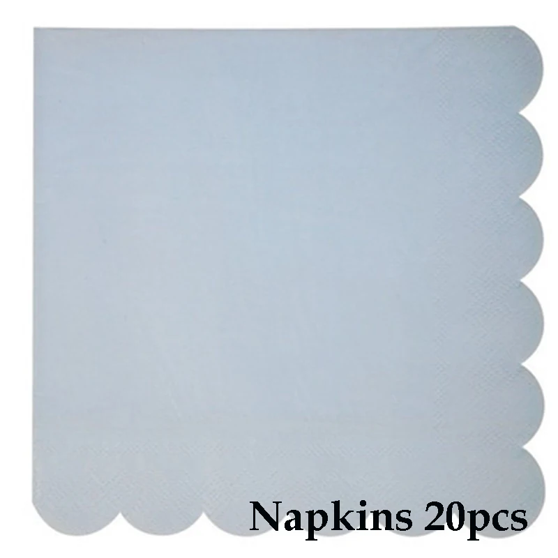 napkins 20pcs Розовое золото серии позолота вечерние одноразовая бумажная посуда стакан с соломинкой День рождения Свадебные розовые вечерние сувениры Декор поставки - Цвет: napkins 20pcs
