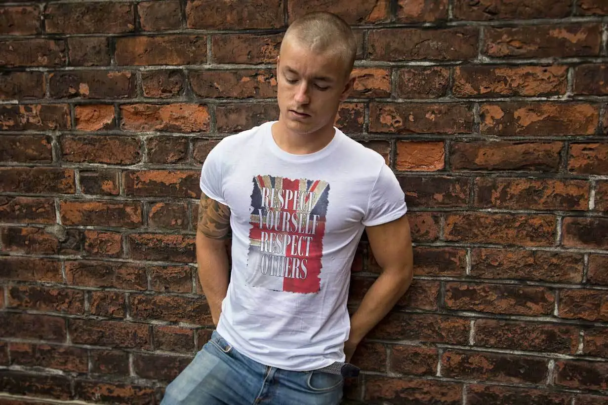 Футболка Польша польский Великобритания Англия Флаг Великобритании Мужские |