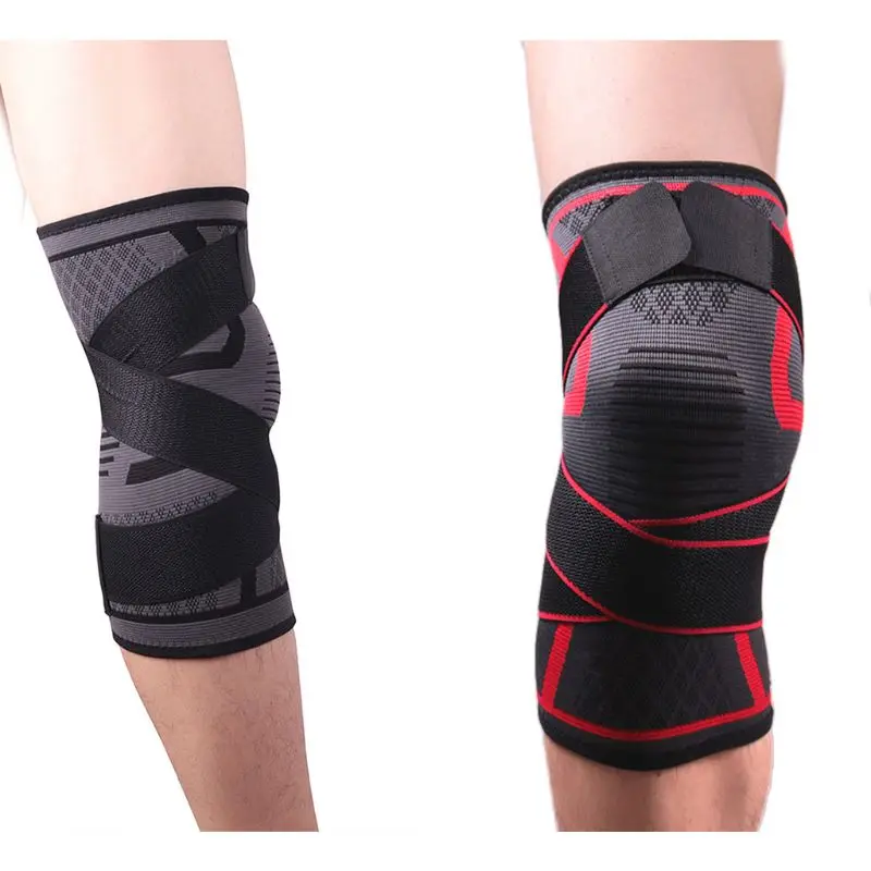 

Unisex Compression Knee Brace Sleeve with Non Slip Straps Support Pain Relief