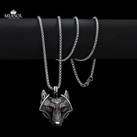 cool mens necklace accessories pendant domineering wolf head stainless steel high quality jewelry new wuwei handsome boys chain