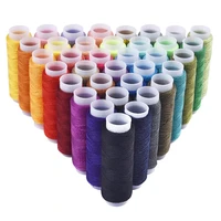 39pcs mixed colors 100 polyester yarn sewing thread roll machine hand embroidery 200 yard each spool for home sewing kit