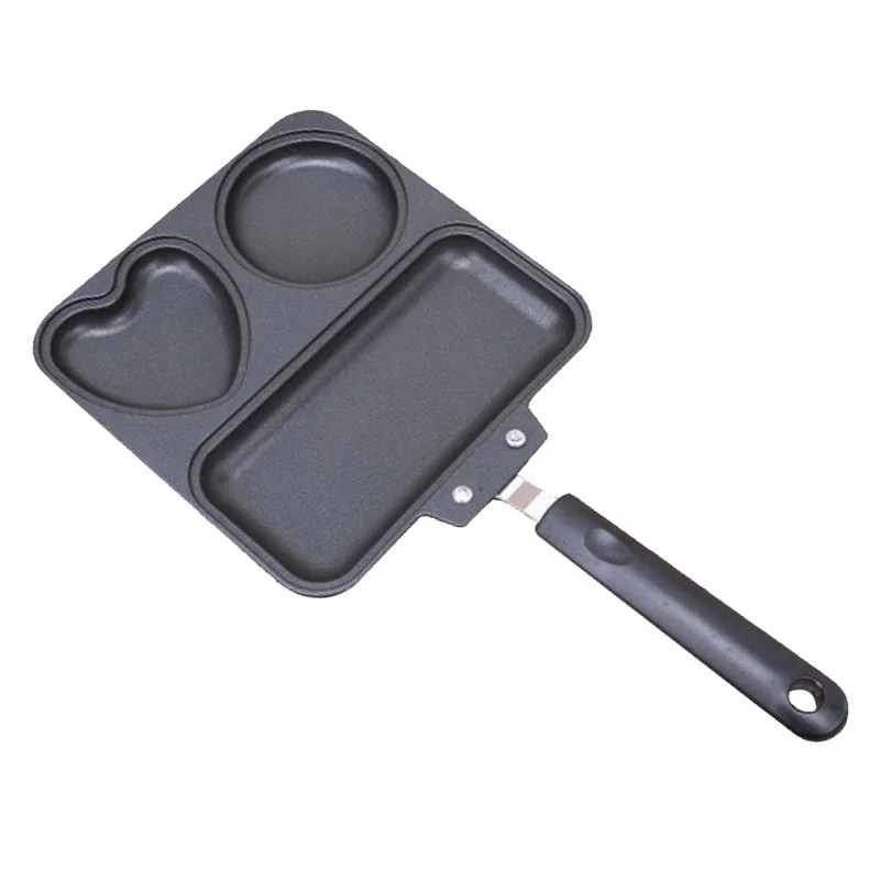 Кухонная сковорода с 3 отверстиями для яиц блинов стейков|Сковороды| |