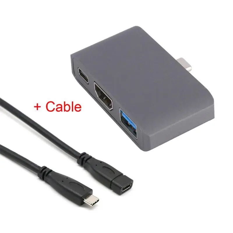 Золотой Thunderbolt 3 usb type C Узловая док-станция в режим HDMI Dex для Samsung Galaxy S8/S9 NAND с PD USB 3,0 для Macbook Pro USB-C - Цвет: Золотой