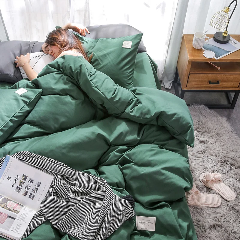 Пододеяльник однотонный комплект постельных принадлежностей Twin Queen Nodric