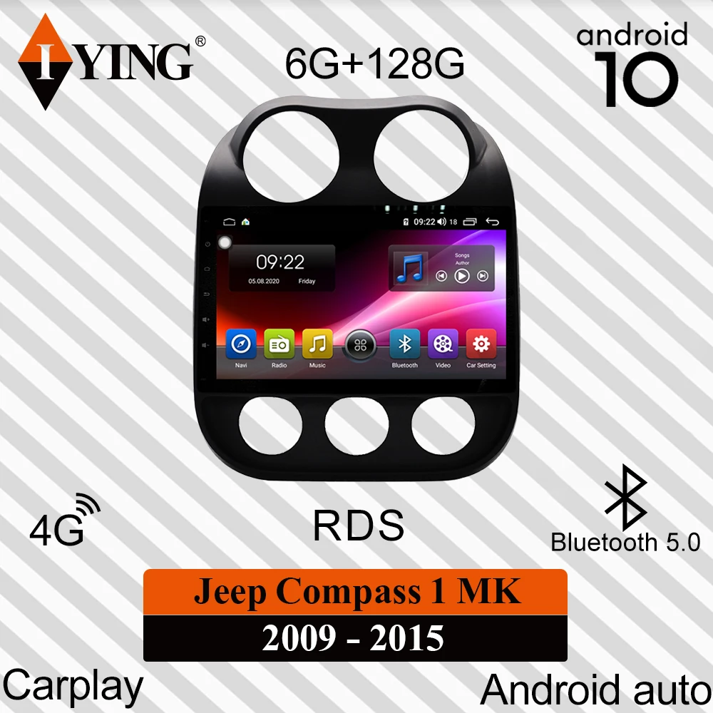 Автомагнитола IYING для Jeep Compass 1 MK 2009 2015 Android мультимедийный видеоплеер навигация GPS