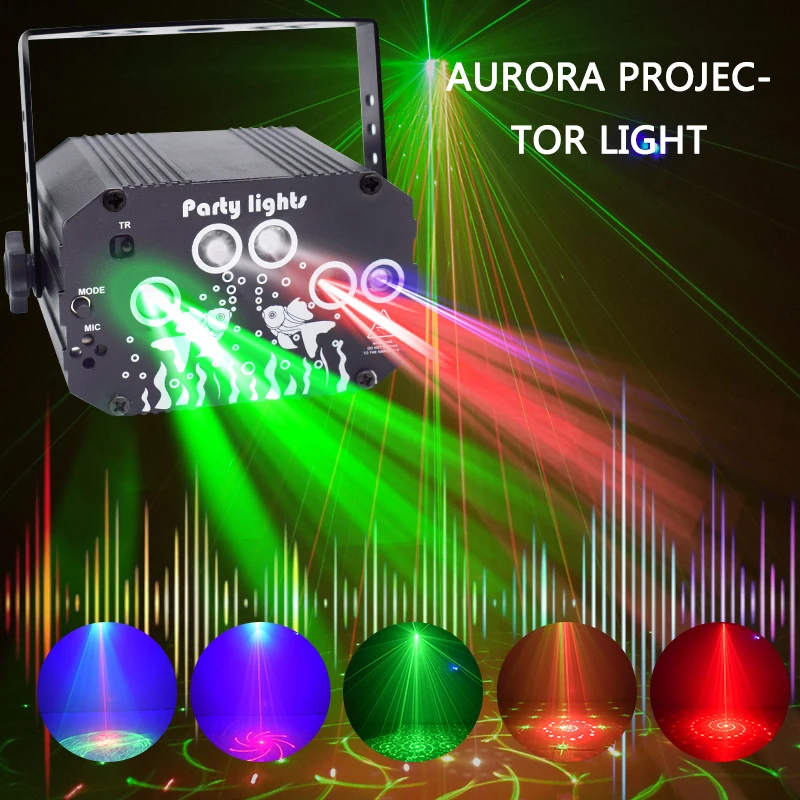 

Миниатюрный RGB диско-светильник, светодиодный лазерный сценический прожектор красного, синего, зеленого цветов, с USB-зарядкой, лампа для сва...