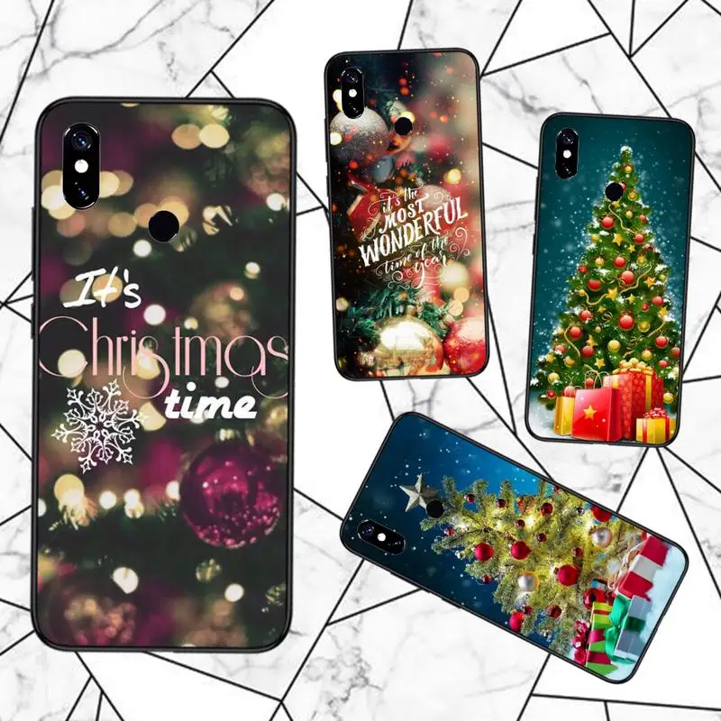 

Christmas tree happy new year Phone Case For Xiaomi Redmi note 7 8 9 t max3 s 10 pro lite funda coque shell cover