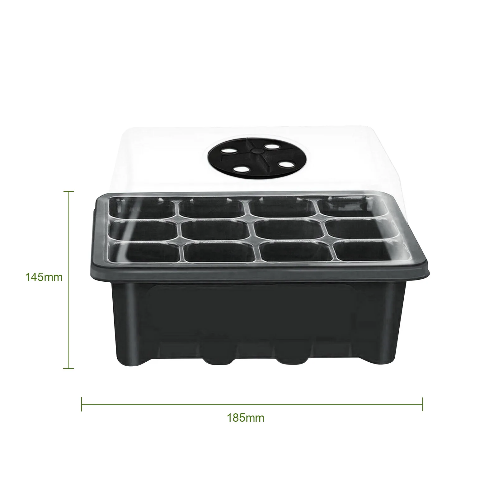 12 ячеек Пластик горшки для рассады посадки семян набор лотков клетки семенной