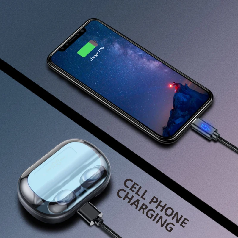 V11TWS сенсорная Беспроводная bluetooth-гарнитура гарнитура для упражнений Hi-Fi 4000 мА