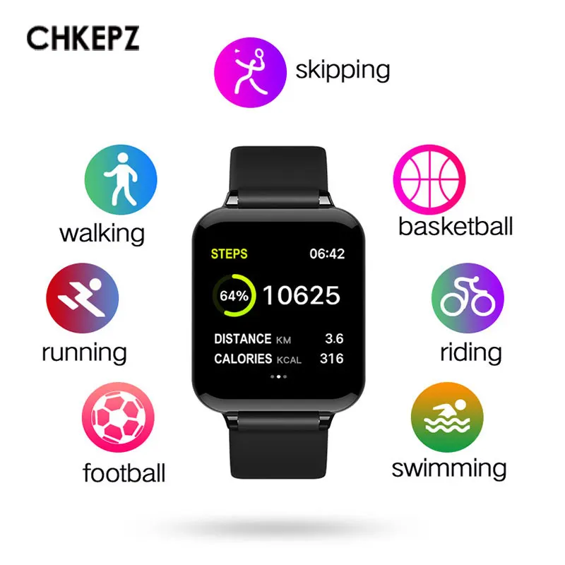 Оригинальные Смарт часы B57 для мужчин и женщин водонепроницаемые спортивные IP67 с