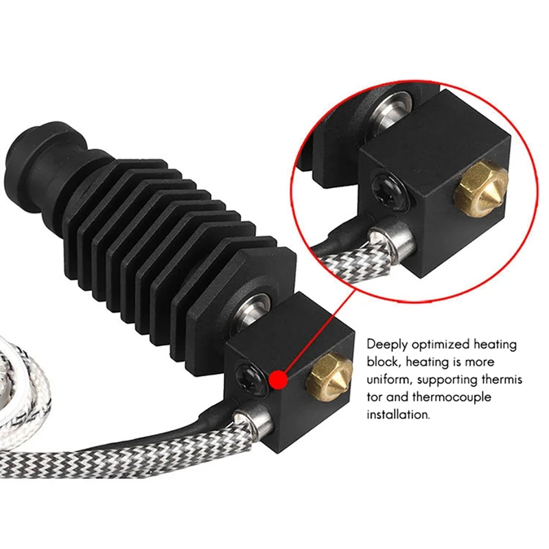 

3D Printer Accessories Full Metal BP6 Extruder Kit 0.4mm/1.75mm Nozzle Heating Resistor Galvanic High Temperature Nozzle