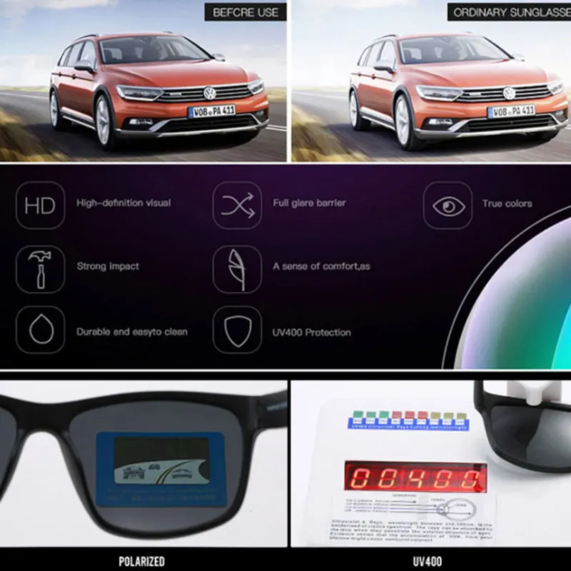 Мужские поляризационные очки GRFISIA солнцезащитные в спортивном стиле с