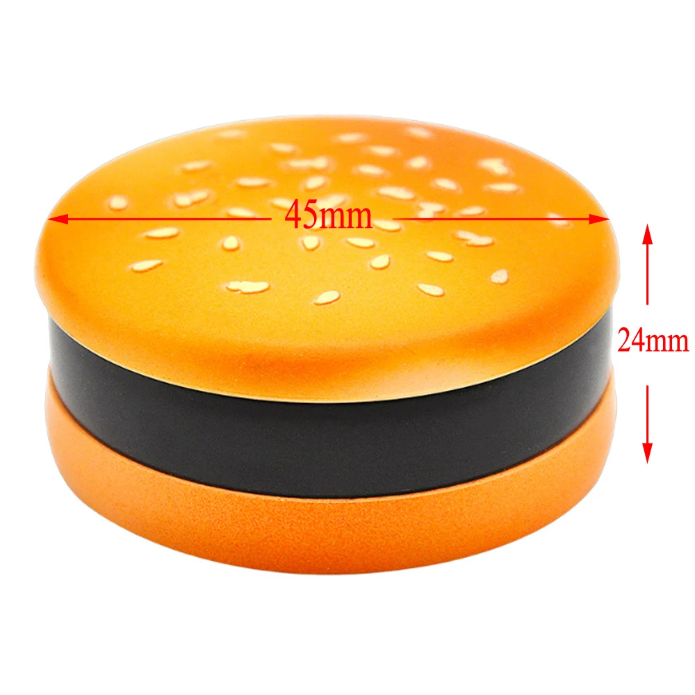 

12Pcs Tobacco Herb Grinder Diameter 45mm Crushed Spices Herbal Smoke Crusher Smoke Smoking Accessories Creative Burger Shape