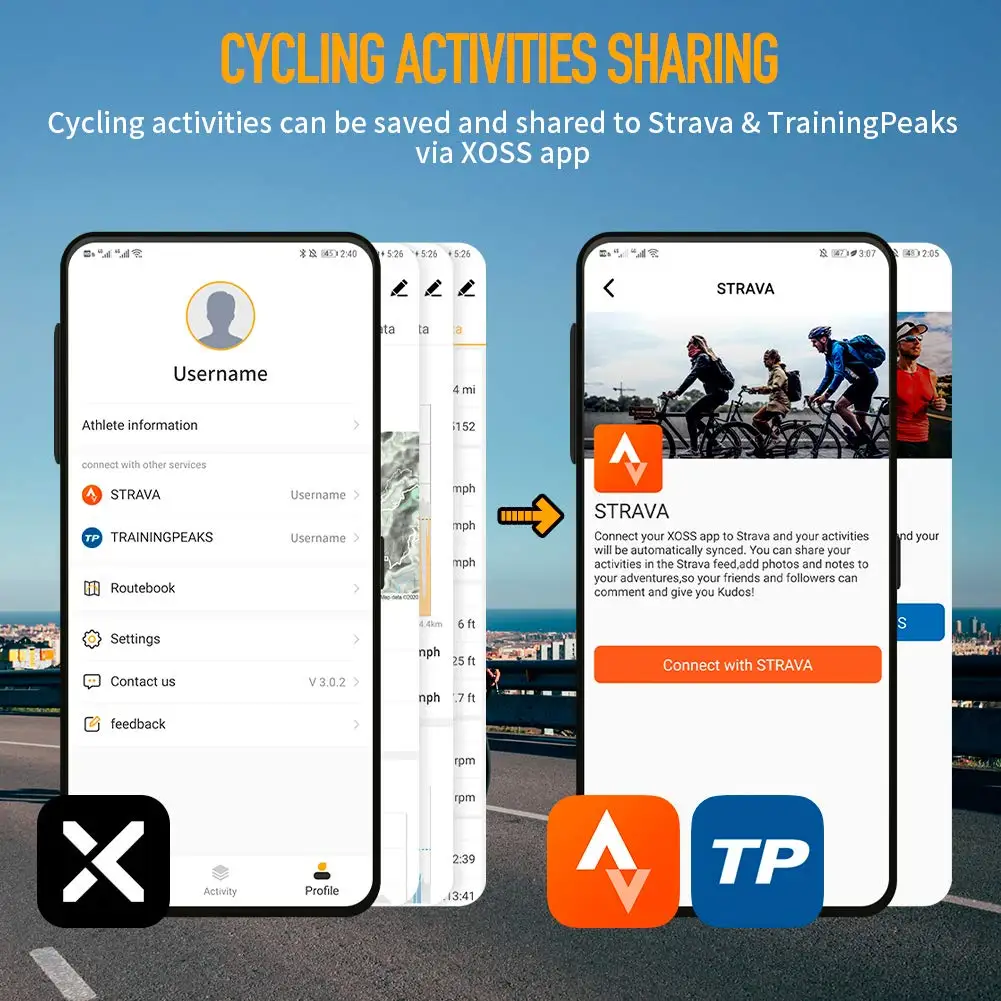 Беспроводной велокомпьютер XOSS G + Водонепроницаемый GPS прибор для езды на