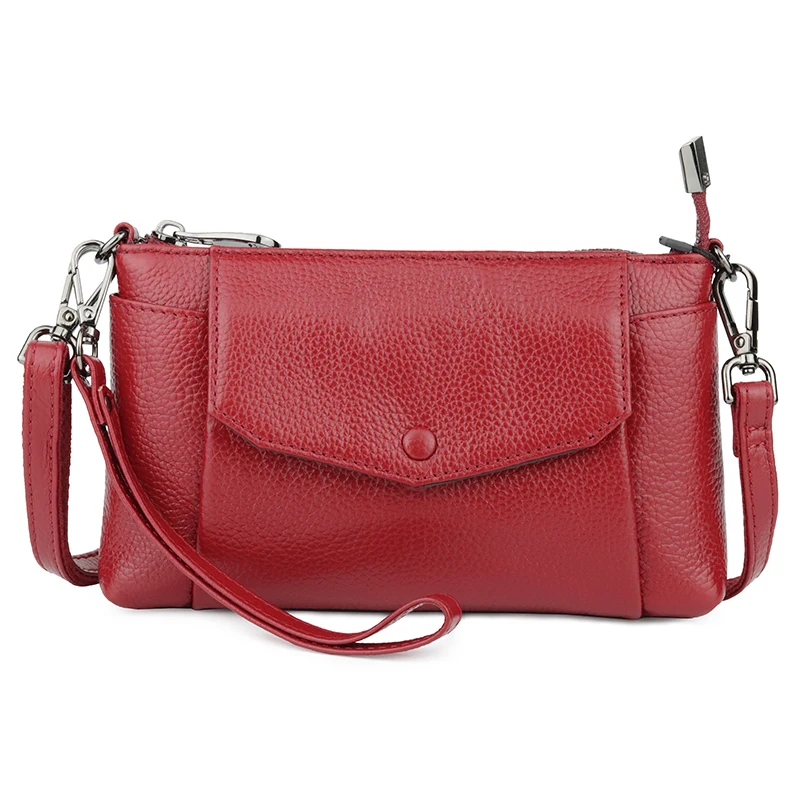 100% натуральная кожа кожаная сумка через плечо женский клатч мессенджер дамская