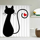 С изображением Hello Kitty с милым мультипликационным принтом для душа Шторы s Ванная комната декора ванной Шторы s Водонепроницаемый полиэстер ткань забавные Шторы, украшенное мозаикой из драгоценных камней, 12 крючков