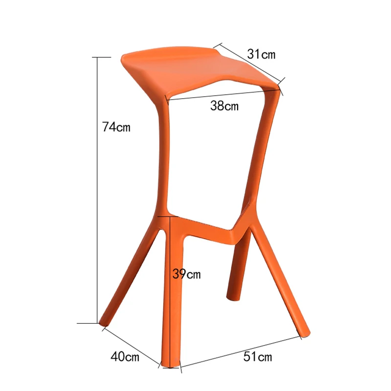Скандинавский креативный пластиковый высокий стул с акулой горлышком обеденные