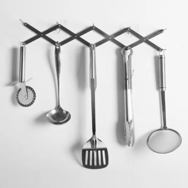 

Retractable Storage Rack Folding Kitchen Gadget Multi-function Stainless Steel Steaming Pot Rack VDX99